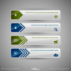 Vector tabs as design elements for business layouts N52