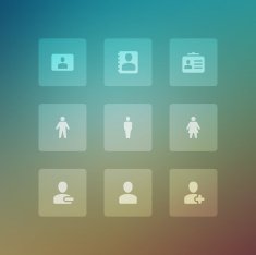 Modern vector icons set bend lit effectgh N9