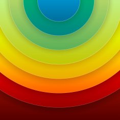 Infographics rainbow round paper shapes abstract background