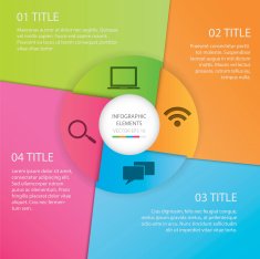 Infographics circle paper N6