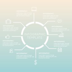 Modern Infographics circle with blur background N2