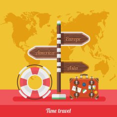Travel Concept Stylish Background with World Map