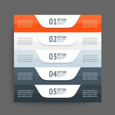 Infographics design template Business concept with 5 options N17