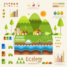Creative ecology infographic elements N3