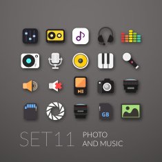 Flat Icons Set N38
