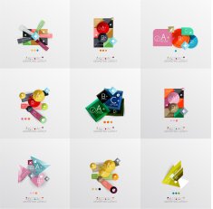 Set of paper graphic layouts N66