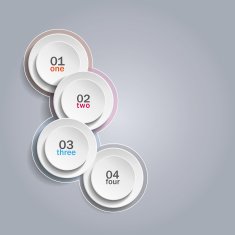 Infographic background with circles - four steps N2