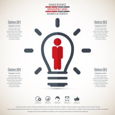 Business management strategy or human resource infographic N75