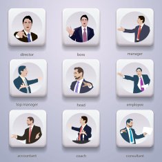 Set of professional image avatars professions