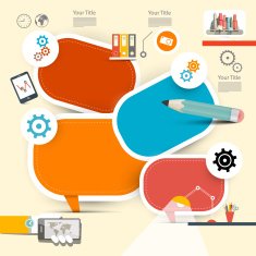 Paper Labels Web Deign Template - Timeline N2