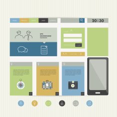 Simply flat web page Vector