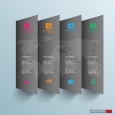 Abstract 3D paper Infographic N85