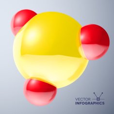 Glossy connected balls with reflections