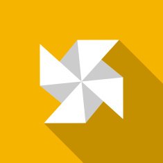 Paper windmill icon - Vector N2