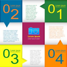 vector abstract 3d paper infographics N83