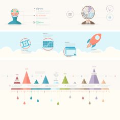 Set of infographics elements for presentation templates N2