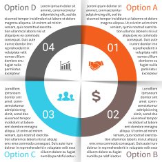 Vector circle infographic Template for cycle diagram graph presentation and N57