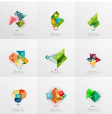 Set of paper graphic layouts N67