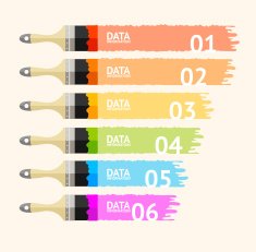 Vector business brush infographics Flat N2