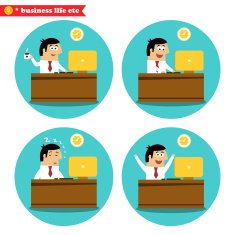 Office worker at the desk N2