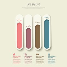 abstract bar chart infographics N25