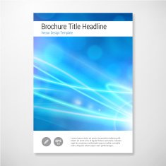 Modern Vector abstract lights brochure report design template
