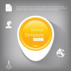 Vector 3d circle plastic glossy element for infographic N4