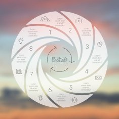 Circle line infographic Template for cycle diagram graph presentation and N30