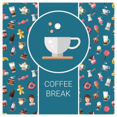 Flyer of modern flat design coffee-shop cafe and bakery N4