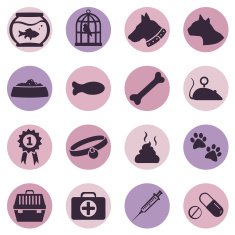 Vector Set of Pets Icons N21