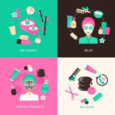 Spa icons concept
