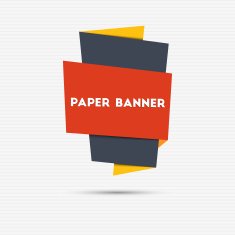 Abstract colorful paper banner N8