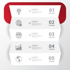 Business icon with white paper Vector Illustrations N4