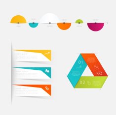 Abstract business info graphics template with icons N162
