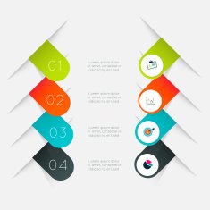 Abstract business info graphics template with icons N169