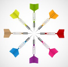 Abstract 3D business options infographics template Vector design