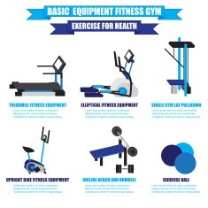 Fitness Equipment vector set N2