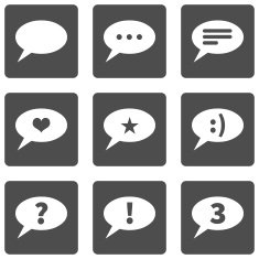 Vector Set of Bubbles Icons with Different Concepts N12