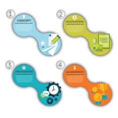 Numbered infographic design