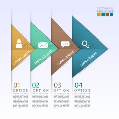 abstract geometric arrow flow infographic elements N3