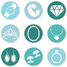 Vector Set of Jewellery Icons N15