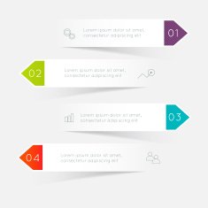 Abstract business info graphics template with icons N170