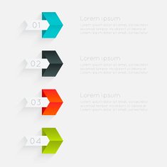 Abstract business info graphics template with icons N174
