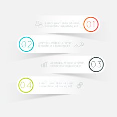 Abstract business info graphics template with icons N175