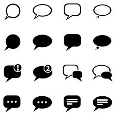 Vector Set of Bubbles Icons N14