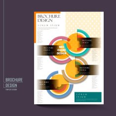 modern geometric style poster brochure template design N2