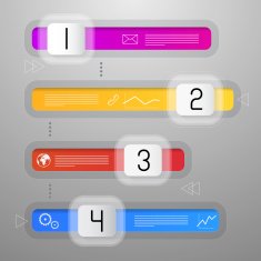 Vector Four Steps Paper Template