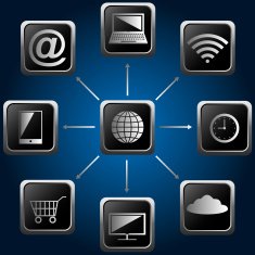 computing technology scheme with icons N3