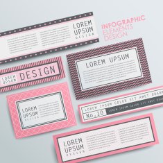 infographic vector elements with modern pattern style