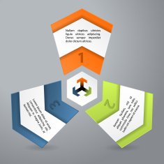 Infographics chart with cool shape
